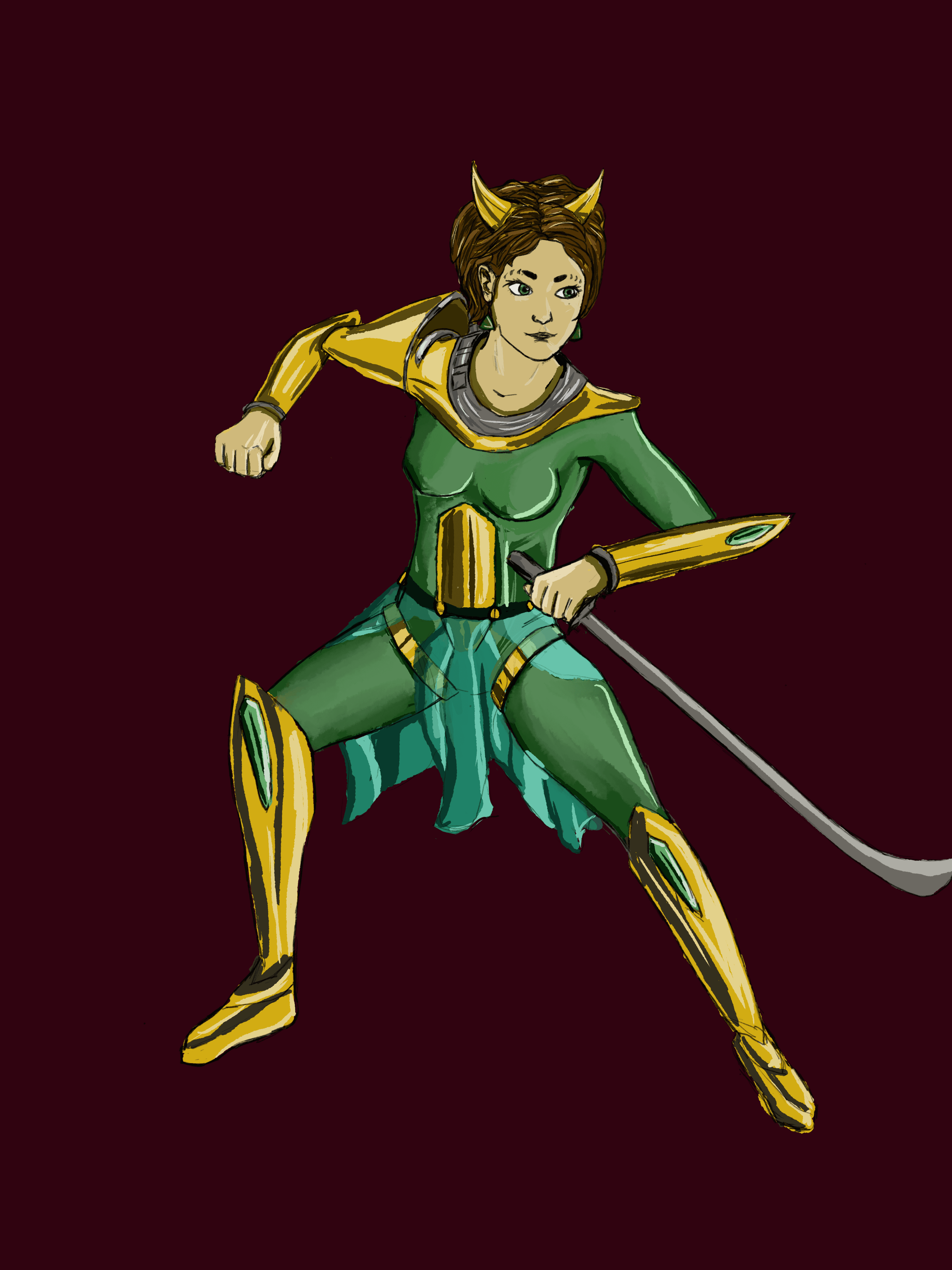 woman in action pose