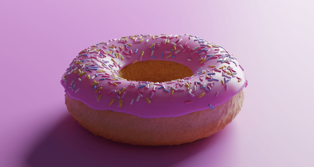3D render donut