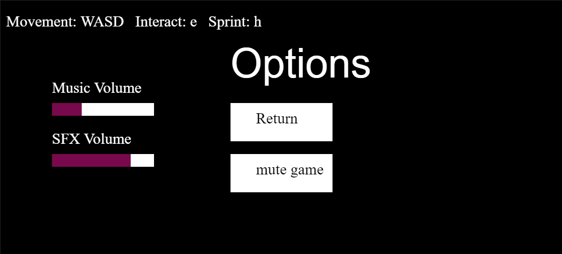Escape from Time options menu
