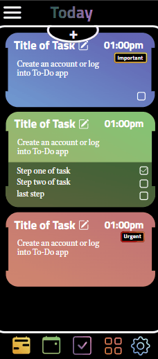To-Do App Mobile Wireframe